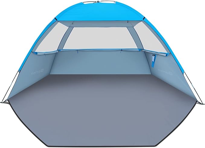 Gorich Beach Tent Sun Shelter for 3/4-5/6-7/8-10 Person with UPF 50ï¼?UV Protection, Lightweight & Easy Setup Beach Shade Canopy, Portable Beach Shade Tent Beach Cabana
