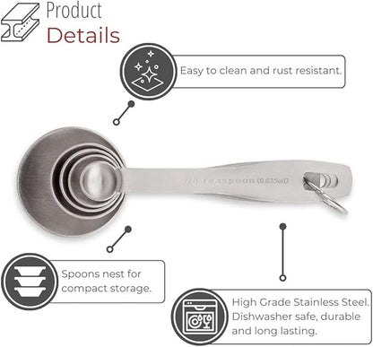 husMait Stainless Steel Measuring Spoons