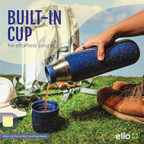 Ello Therma 32oz Insulated Stainless Steel Thermos with Cup Lid, Green