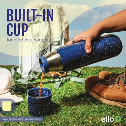Ello Therma 32oz Insulated Stainless Steel Thermos with Cup Lid, Green