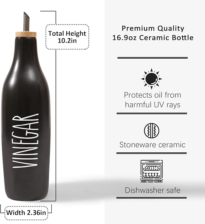 HOMCDALY Ceramic Olive Oil Dispenser