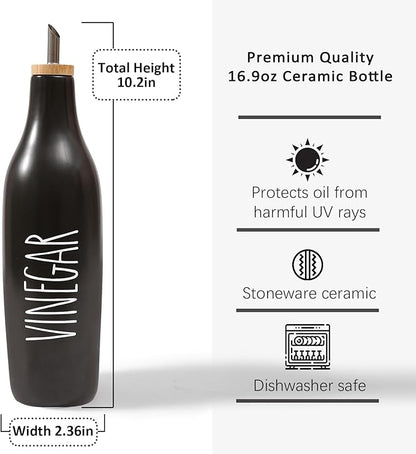 HOMCDALY Ceramic Olive Oil Dispenser