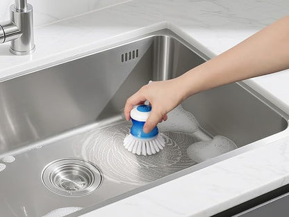 Dish Brush with Soap Dispenser, Firm Bristles Dish Scrubber