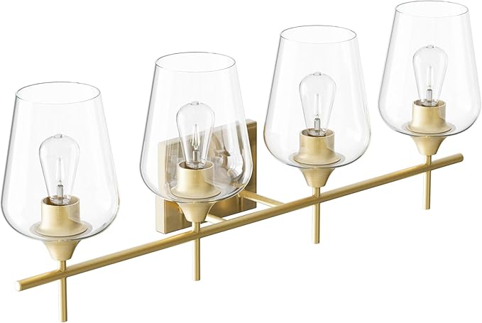 VONLUCE Bathroom Vanity Light, 4 Light Bathroom Light Fixture Over Mirror
