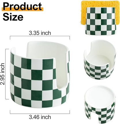 Zoeeker Ceramic Kitchen Sponge Holder, Dish Sponge Holder Suitable