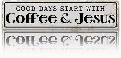 Coffee Signs for Coffees Station Decor, Good Days Start