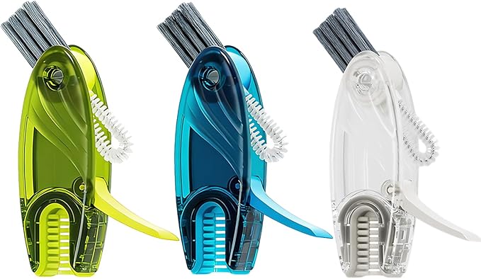 3 in 1 Cup Lid Gap Cleaning Brush Set, 3 Colors
