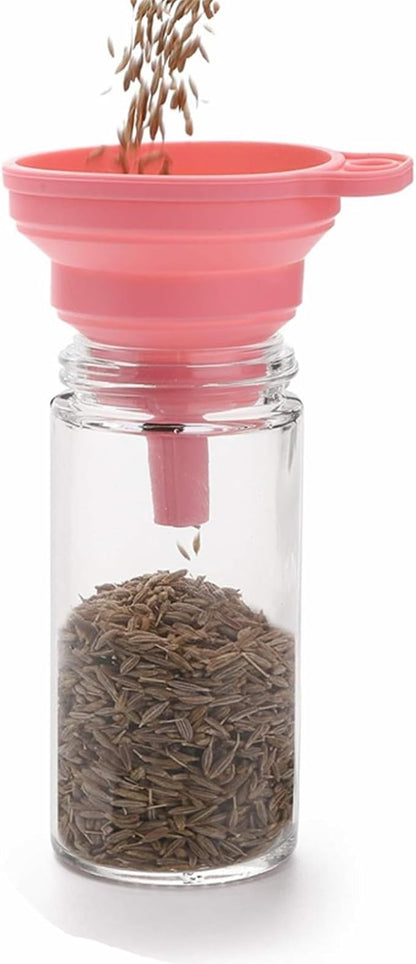Tebery 12 Pack Round Spice Bottles 3oz Glass Spice Jars