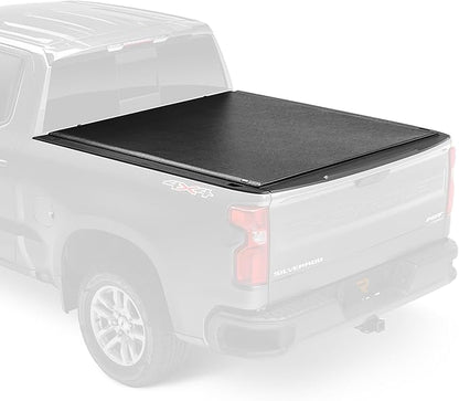Gator Soft Roll Up Truck Bed Tonneau Cover - Everyday Cargo Protection - Durable Vinyl Roll-Up - Low-Profile Flush-Fit Design - Fits 2014-2018, 2019 Ltd/Lgcy Chevy/GMC Silverado & Sierra - 5'9" Bed