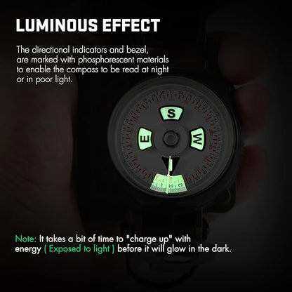 Eyeskey Multifunctional Military Sighting Navigation Compass Impact Resistant & Waterproof Compass for Hiking, Camping