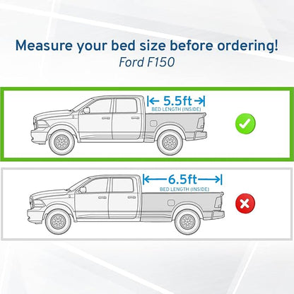Syneticusa AR Automatic Retractable Truck Bed Cover with R6 Rack for Ford F-150 2004–2026 | 5.5' (67”) Short Bed | Aluminum Hard Retractable Tonneau Cover | Easy Installation | Waterproof, Low-Profile