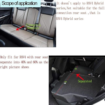 EKR Rav4 Seat Covers Custom Fit for Toyota Rav4 LE(NOT for Hybrid) 2013 2014 2015 2016 2017 2018,Leather Car Seat Cover for Trucks SUV Full Set,Faux Leather(Black with Red Trim)