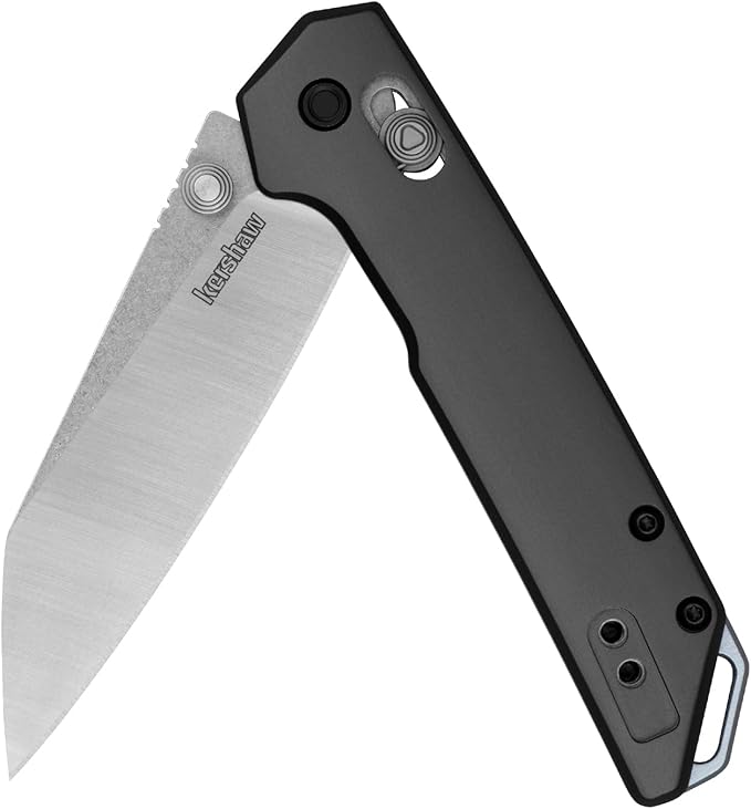Kershaw Mini Iridium Folding Pocket Knife, 3 inch D2 Steel Blade, DuraLock, Aluminum Handle, Pocketclip