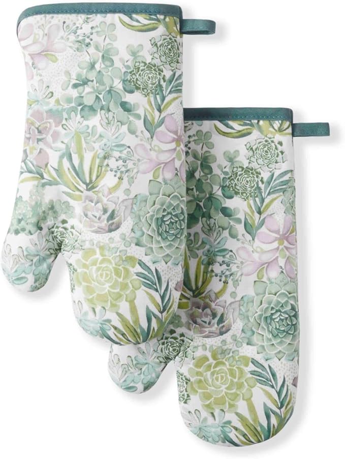 Martha Stewart Succulents Oven Mitt 2-Pack Set