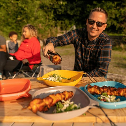 UCO 6-Piece Camping Mess Kit with Bowl, Plate, Camp Cup, and Switch Spork Utensil Set