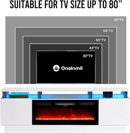 oneinmil Fireplace TV Stand