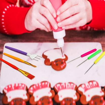 Boao 15 Pcs Cookie Decorating Supplies Tool Set Includes 6 Cookie Decorating