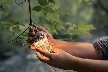 Barebones Beacon Hanging Light ??Copper, Rechargeable LED Camping Lantern with Adjustable Brightness ??Weatherproof Vintage-Style Hanging Lantern for Outdoor Adventures and Year-Round Use