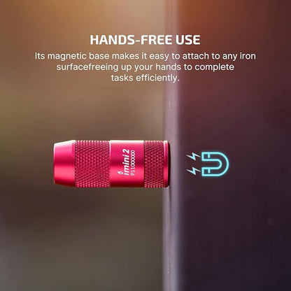 OLIGHT IMINI 2 EDC Rechargeable Keychain Flashlight, 50 Lumens Compact and Portable Mini LED Keyring Lights with Built-in Battery Ideal for Everyday Carry and Emergencies (Passionate Red)