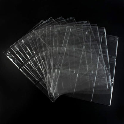 9 Pocket Coin Pages, 10 Sheets Plastic Coin Holders Stamp Collector Supplies for Coin Stamp Currency Collection