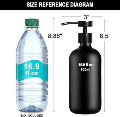 Black Glass Soap Dispenser