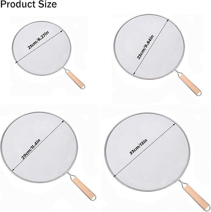 8 Inch Grease Splatter Screen Guard Stainless Steel Splash Screen Protector