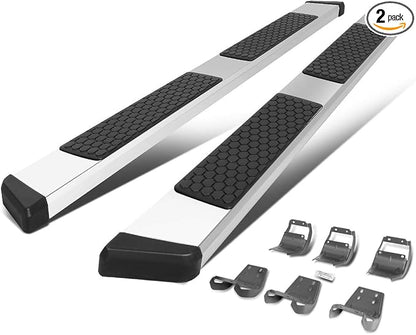 Auto Dynasty Running Boards 5.5 Inches Side Steps Nerf Bar for Truck Compatible with Ford F150 F250 F350 Super/Extended Cab 2015-2024, Stainless Steel, Polished Chrome