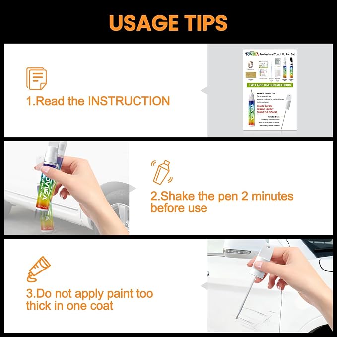 Wolf Gray(C7S) Touch Up Paint Compatible with KIA,2-In-1 Car Scratch Remover Pen,Car Paint Scratch Repair Kit for Scratches,Chips & Nicks,2-PCS SET