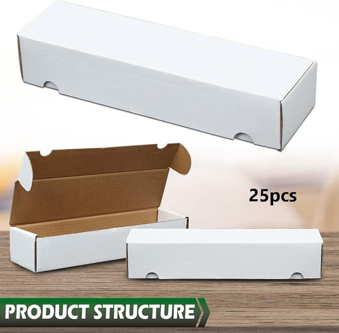 GRAND ORANGE 25 LOT 800 Count Storage Boxes Sports Cards Trading White Shipping Corrugated Paper box
