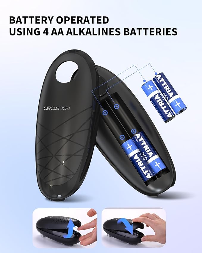 CIRCLE JOY Electric Can Opener, One-Touch Automatic Can Opening
