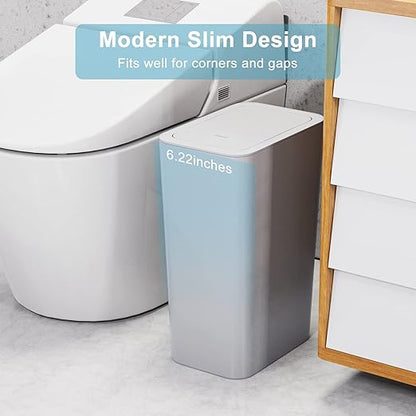 3 Pack 10 Liter / 2.6 Gallon Bathroom Trash Can, Small Trash Can
