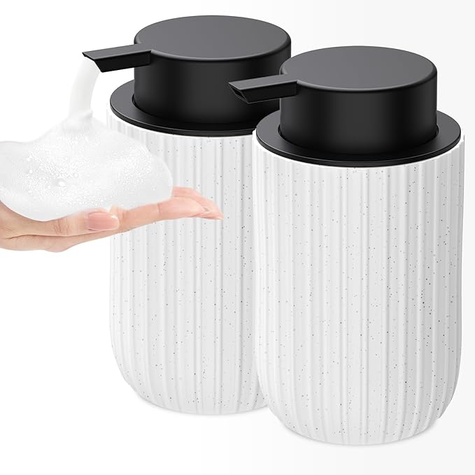 Ceramic Foaming Soap Dispenser, 12 oz Bathroom Foam Hand Soap Dispenser