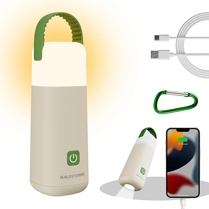 Halostorms 430LM Rechargeable Camping Lantern | 3200mAh, 4 Modes & Power Bank