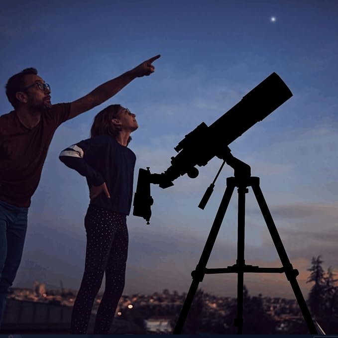 Telescopes for Adults Astronomy, 80mm Aperture 600mm Refractor Telescope for Kids & Beginners, Compact and Portable Travel Telescopio with Backpack