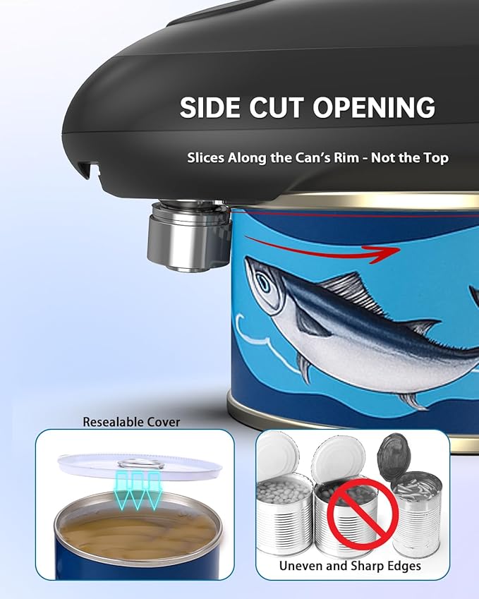 CIRCLE JOY Electric Can Opener, One-Touch Automatic Can Opening