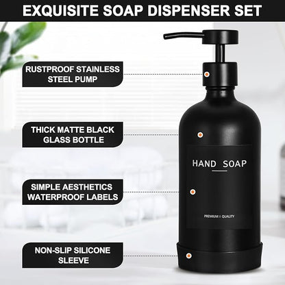 Black Glass Soap Dispenser