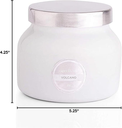 Capri Blue Volcano Scented Candles - Luxury Glass Jar Candles for Home Scented with Tropical Fruit & Sugared Citrus - Soy Wax Blend - Capri Blue Volcano - White Color (8 oz)