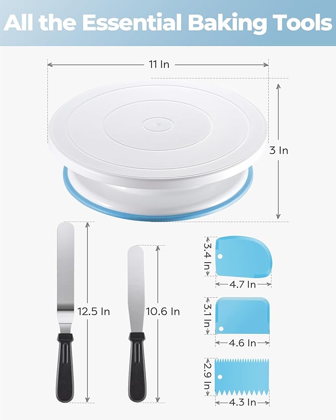 Kootek Cake Decorating Kit Baking Supplies Set Cake Turntable