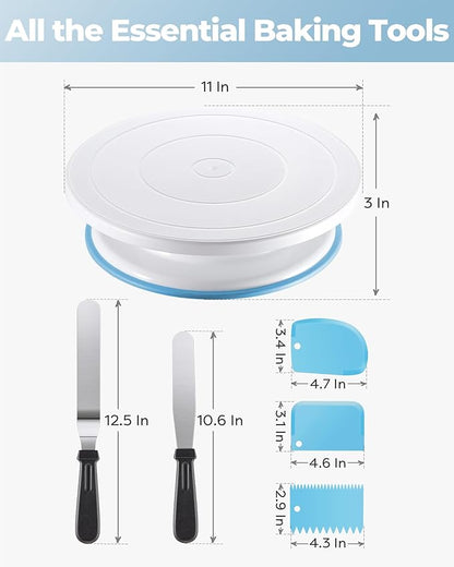 Kootek Cake Decorating Kit Baking Supplies Set Cake Turntable
