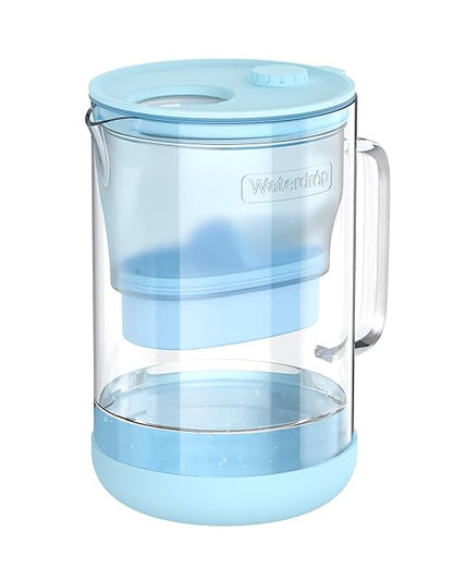 Waterdrop PT-09B-A 10-Cup Large Glass Alkaline Water Filter Pitcher,
