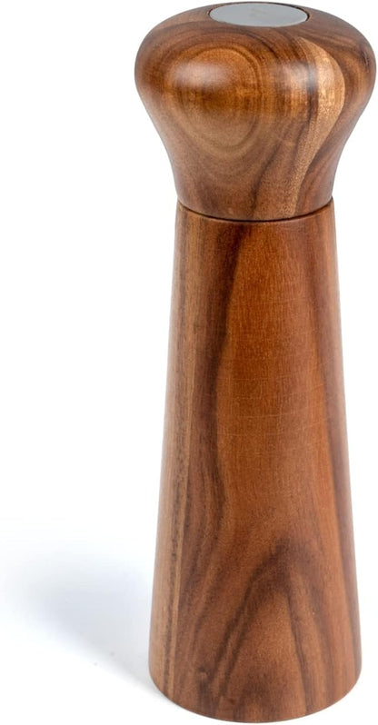 Wooden Pepper Grinder, Refillable Pepper Mill, Adjustable Pepper Shaker
