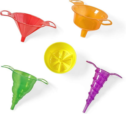 hand2mind Starter Science Funnels, Science Lab Equipment, Sand Sifter, Water