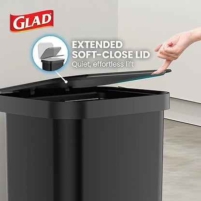 Glad Stainless Steel Step Trash Can, Series 2