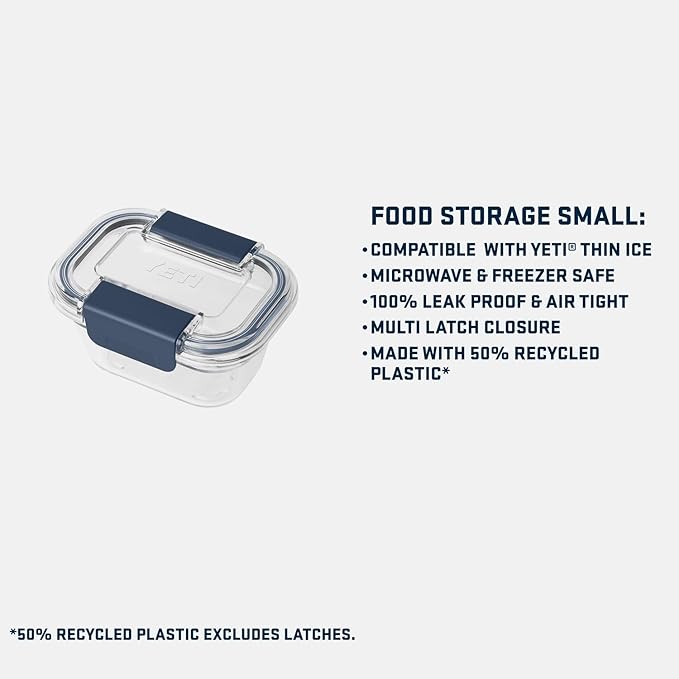 YETI Plastic Food Storage Container, BPA Free, Locking & Airtight Lid, and