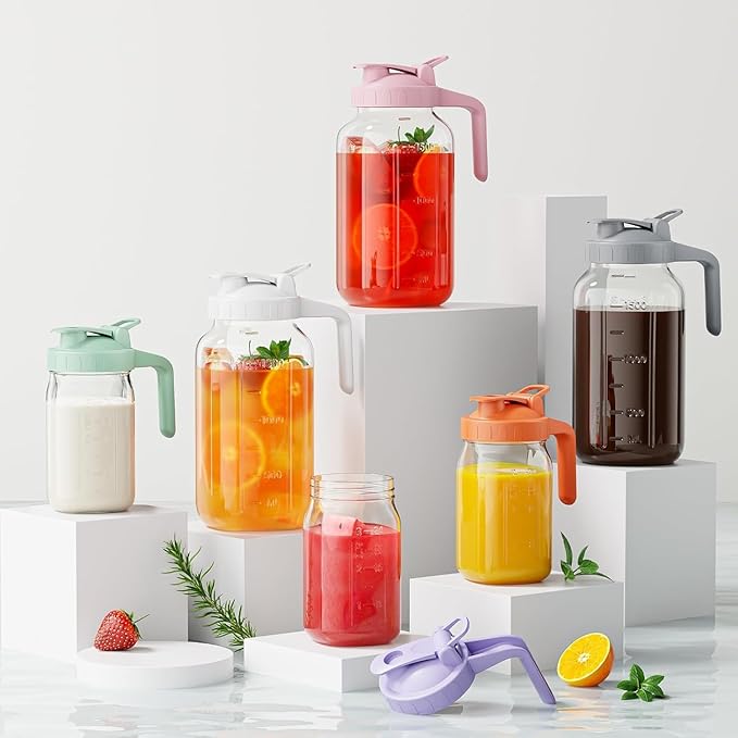 Breast Milk Pitcher - 32 oz Glass Mason Jar