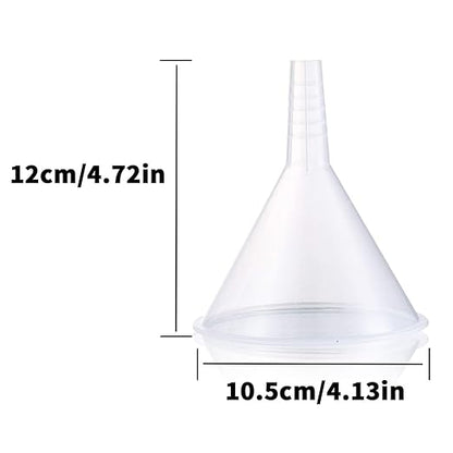 Plastic Funnel Set, 100mm x 2, 75mm x 2, 50mm x 2