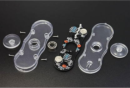ISolderStore 2 Leaves LED Rotating Gyroscope DIY Kit Soldering Project Electronics Kit Soldering Practice Kit Suitable for Beginners