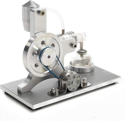 Hot Air Stirling Motor Power Generator Alpha Engine Model Educational Physics Experiment Kit (A)