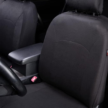 Flying Banner Car Seat Covers Front Seats Rear Bench Polyester car seat Protectors Easy installations Rear Bench Split Classic Man Lady Truck Soid Black