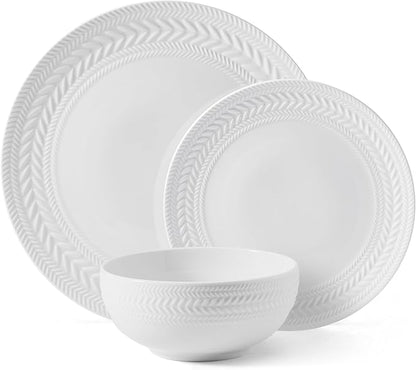 Pfaltzgraff Josephine 24 piece Dinnerware Set, Service for 8, White